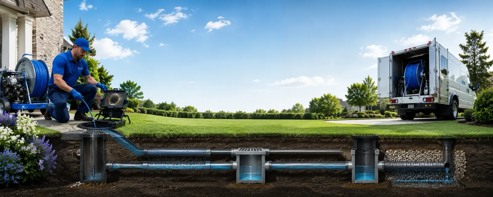 Outdoor drain cleaning information for Merry Hill, NC